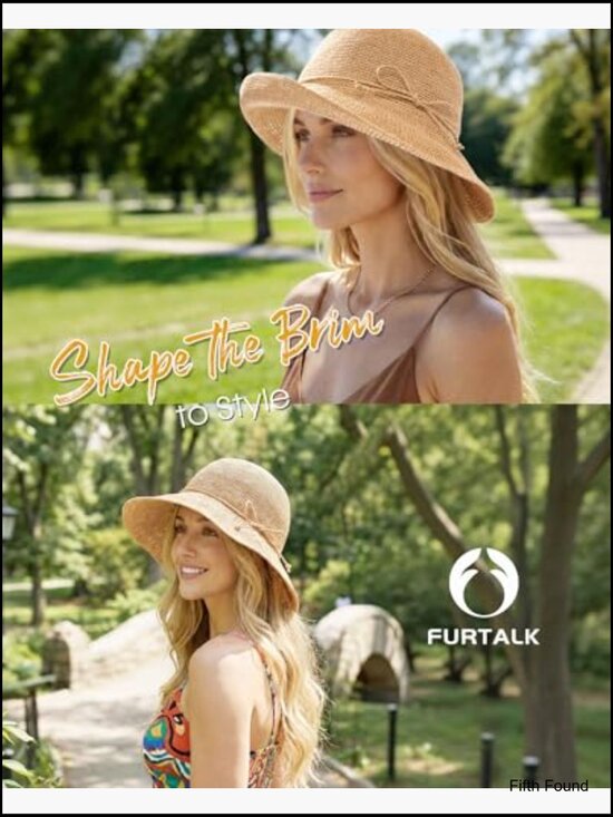 Foldable Packable Straw Sun Hat with Wide Brim for Beach Travel main image 3